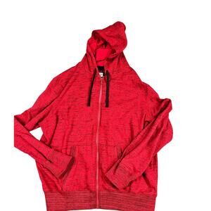Men's Red and Black OP Full Zip Up Hoodie Jacket Size 2XL